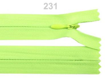 Reißverschluss Nahtverdeckt Länge 60 cm Neon Grün